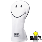 SMILEY ORIGINAL CLASSIC DRIVER HEADCOVER / FITS 460CC DRIVER / WHITE / NEW 2024