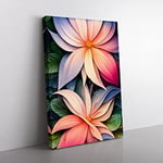 Feisty Flowers Canvas Print for Living Room Bedroom Home Office Décor, Wall Art Picture Ready to Hang, 76x50 cm (30x20 Inch) CAN3020-V1022-CK-2070