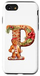 iPhone SE (2020) / 7 / 8 Monogrammed Christmas Initial P Gingerbread Cookie Letter P Case