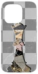 Coque pour iPhone 15 Pro Jeu d'échecs Gambit Marbling Queen Échiquier à carreaux