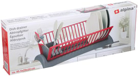 Dish Drainer Rack With Tray and Cutlery Section Draining Compact Space Saver