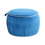 Pouf & Coffre de Rangement "Adorée" 63cm Bleu