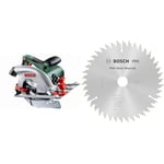 Bosch Circular Saw PKS 55 (1200 W, Saw Blade, Parallel Guide, in Carton Packaging) + PRO Multi Material Circular Saw Blade for Corded Hand-Held Saws (for Aluminium, Plastics)