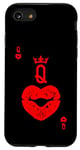 iPhone SE (2020) / 7 / 8 Queen Of Hearts Card Valentine Lips. Valentine Kisses Case