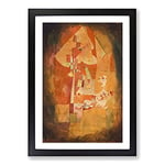 Big Box Art The Man Under The Pear Tree by Paul Klee Framed Wall Art Picture Print Ready to Hang, Black A2 (62 x 45 cm)