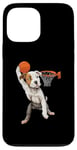 iPhone 13 Pro Max Vintage Pitbull Dog Playing Basketball Dog Sports Game Lover Case