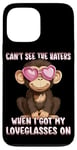 iPhone 13 Pro Max Can't See The Haters Loveglasses On Monkey Heart Glasses Case