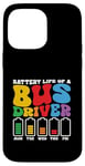 Coque pour iPhone 14 Pro Max Batterie drôle de conducteur de bus scolaire, bus public, bus