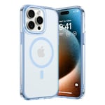 TORRAS for iPhone 15 Pro Case with MagSafe, 12FT Military Grade Shockproof, 20W Safe & Fast Charging, Titanium Action Button, Magnetic Protective for iPhone 15 Pro Cover, Light Blue