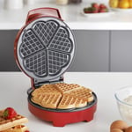 Heart Shaped Waffle Maker/Non Stick Plates, Fluffy Belgian and American Waffles