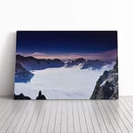 Big Box Art Canvas Print Wall Art Landscape China Changbai Mountain Winter | Mounted & Stretched Box Frame Picture | Home Decor for Kitchen, Living Room, Bedroom, Hallway, Multi-Colour, 30x20 Inch