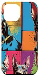 Coque pour iPhone 12 Pro Max Design pop art de chien Doberman cool pour les propriétaires et les fans de chiens