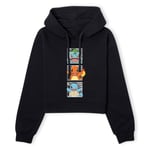 Pokemon Generation 1 Intro Women's Cropped Hoodie - Black - XS