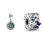 Pandora Charm 797906NRGMX mujer plata & Clip 797863ENMX mujer plata esmalte