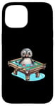 iPhone 15 Billiards Penguin Hustler Pool Snooker Playing Pool Games Case