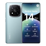 Xiaomi Smartphone Redmi Note 14 Pro+ 5G, 8+256 GB, Bleu, Appareil Photo IA Pro-Grade 200MP, IP68, 120W HyperCharge, fonctionnalités IA (Pas de Chargeur Inclus)(Version Française + 2 Ans de Garantie)