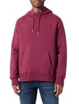 GANT Sweat à Capuche embossé Sweatshirt, Bordeaux, L Homme