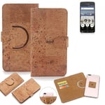 360° wallet case cork cover for doro 8040 case bag