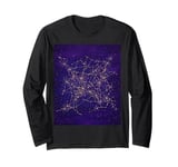 Star Constellation Map for Astronomy Lovers and Stargazers Long Sleeve T-Shirt