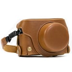 MegaGear Etui souple en Cuir pour, Housse pour Panasonic LUMIX LX100, DMC-LX100 Camera (Brun Clair)