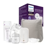 Philips Avent Tire-lait électrique Premium sans fil rechargeable, avec housse de transport et 5 sachets de conservation du lait maternel, sans BPA (Modèle SCF396/31)