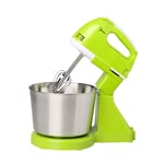 2 in 1 Twin Hand and Stand Mixer, 7-Speed Electric Kitchen Mixers, 1.7 L Stainless Steel Mixing Bowl, for Kitchen Baking Cake Egg Cream,Green