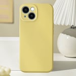 Coque Silicone pour iPhone 15 Caméra Protégée Soft Touch Série Sweet Jaune