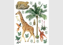 AG Design ADK 2330 - Sticker mural pour chambre d'enfant - Motif jungle - 65 x 85 cm