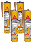 Sikaflex 11 FC Purform Beige, Mastic, joint et collage multi-usages, mastic-colle multi-supports, intérieur et extérieur (sikaflex 11 FC+), 300ml (Lot de 4)