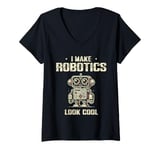 Womens Robotics Engineer Funny Robot Lover Idea V-Neck T-Shirt