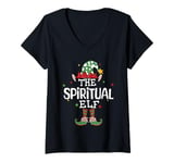 Womens I'm The Spiritual Elf Funny Christmas Matching Spiritual Elf V-Neck T-Shirt