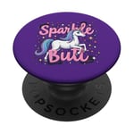 Magical Sparkle Butt Unicorn - Cute Playful Fantasy Design PopSockets Adhesive PopGrip