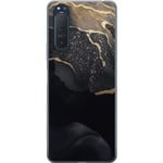 Sony Xperia 5 II Genomskinligt Skal Svart guld abstrakt