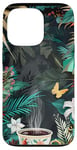 Coque pour iPhone 13 Pro White Pop Art Tropical Magic Book Floral Coffee Books