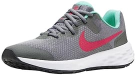 Nike Revolution 6 Chaussures de Gymnastique, Gris Smoke Grey Siren Red Washed Teal, 38 EU