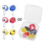 3 set öronproppar för Airpods Pods 3 öronskydd i silikon Bluetooth-kompatibla hörlurar Öronproppar Öronkuddar Ultratunna halkskydd Blå röd gul Blue red yellow