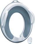 ABUS WCtrainer JC8700 Malte Siège de toilette pour enfant, avec poignées, antidérapant et adaptable sur l'abattant WC, blanc/gris