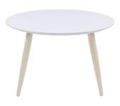 Table basse scandinave ronde MANON Blanc