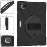 eSTUFF Austin Defender Case for iPad Pro 12.9 2020/2018 with Hand Strap ES681548-BULK (12.9 2020/2018 with Hand Strap and Shoulder Strap Black