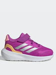 adidas Girls Infant Running Runfalcon 5 Trainers - Pink, Pink, Size 7 Younger