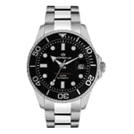 Montre LORENZ Homme Submarine Automatique Dateur Acier/Noir 030081AA