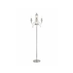 Luminaire Center - Lampe Design Cristal k9 Chrome poli 3 ampoules 165cm - Cristal