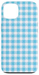 Coque pour iPhone 13 Nappe simple bleue à motif sans couture