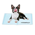 Relaxdays Self-Cooling Dog Mat, 40 x 50 cm, Wipeable, Gel Pad, Cooling for Animals, Light Blue