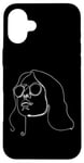 Coque pour iPhone 16 Plus One Line Femme avec lunettes de soleil