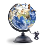 DSHUJC Educational Smart AR World Globe Scientific Childrens Globe Lamp Explorer AR Swivel Rotating Desk Top Globe World Geography for Kids Home Decor and Office Desktop Gift