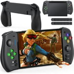 Manette Switch/OLED Contrôleur Mode Portable, 400 mAh Batterie, Gyroscope à 6 Axes,Turbo,Vibration, RGB Bouton (NOIR) - KENUOS