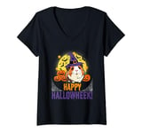 Womens Guinea Pig Halloween Animal Spooky Rodent Trick Or Treat V-Neck T-Shirt