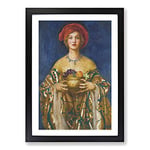 Big Box Art The Golden Bowl by Frank Cowper Cadogan Framed Wall Art Picture Print Ready to Hang, Black A2 (62 x 45 cm)