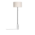 Gubi - Gravity Floor Lamp, White Marble/Canvas - Skärmlampor - Space Copenhagen - Vit